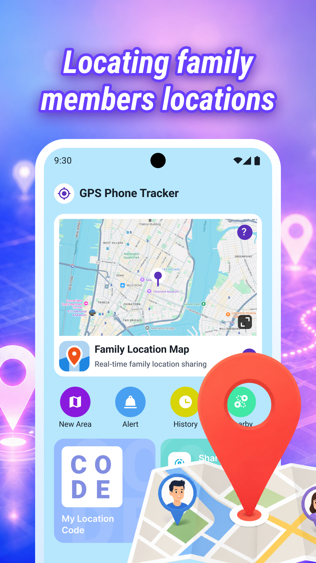 Family location map